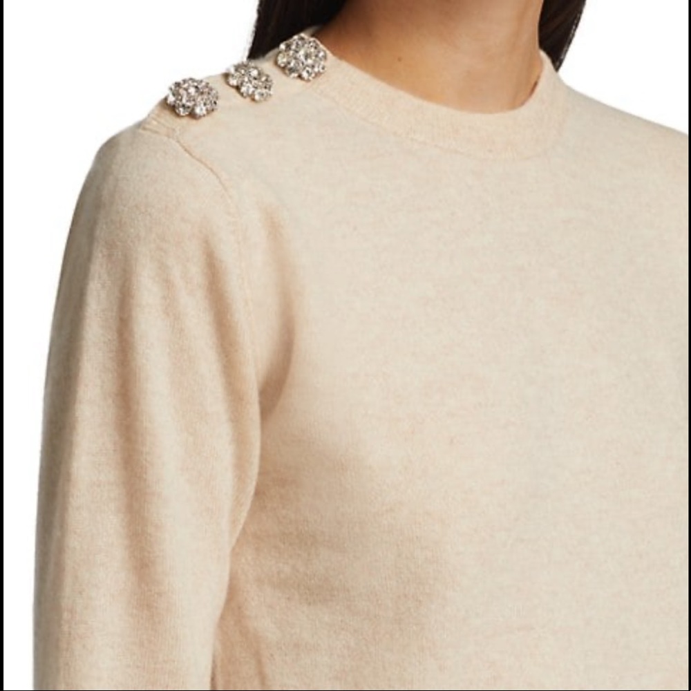 Ganni bottom shoulder cashmere sweater NWT